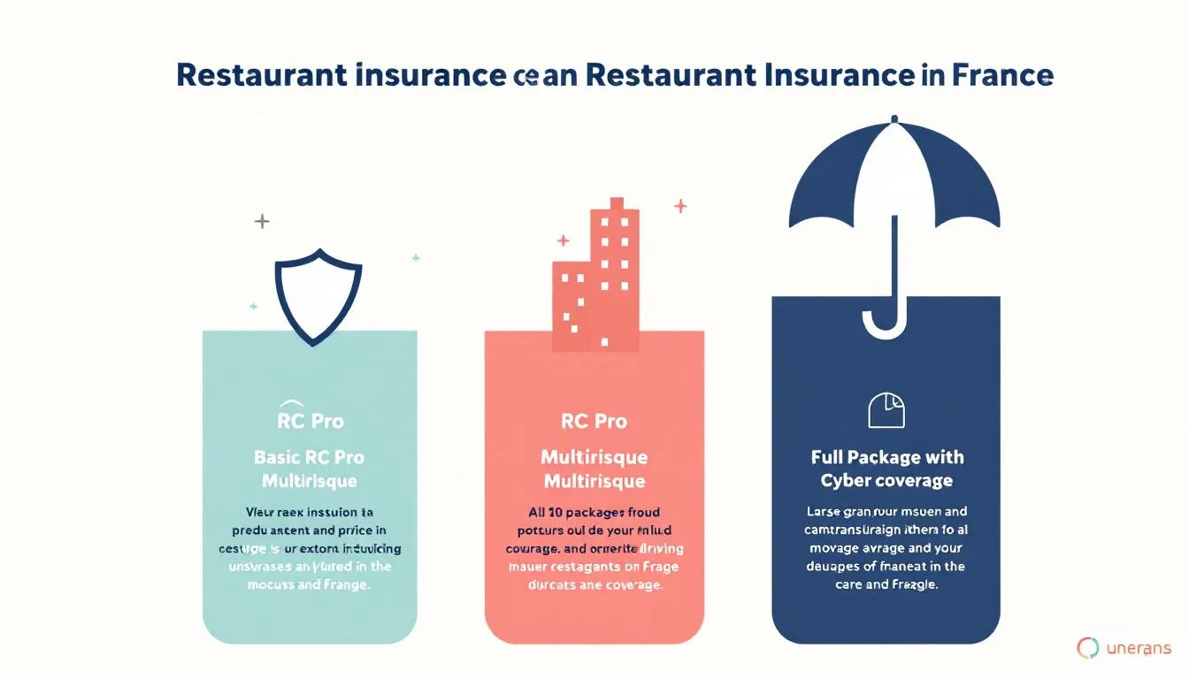 Infographie comparative des fourchettes de tarifs d'assurance restaurant en ligne en 2026